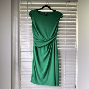 Chaps Green Ruched Sheath Dress for Cocktail